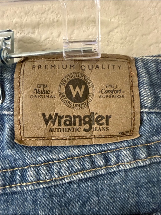 Wrangler Other - Wrangler Blue Jean Shorts with Tan Brand Patch